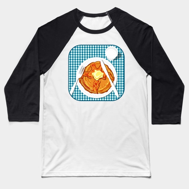 Pancake Breakfast Table Baseball T-Shirt by SWON Design